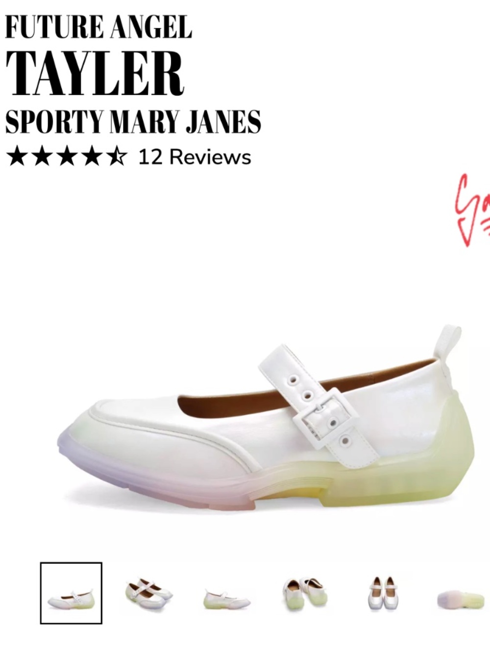 Iridescent white Tayler Mary Jane Fluevog woman’s 8